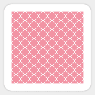 Classic Quatrefoil arabic pattern in blush pink Sticker